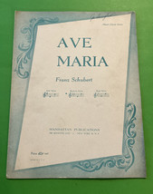 1941 AVE MARIA Sheet Music Classic Series Manhattan  Franz Schubert - £8.50 GBP