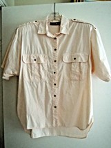 Ladies Shirt Size L Safari Style S/S Pale Peach $60 Value by Outback Red... - £12.18 GBP