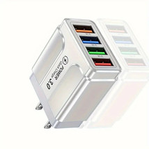 Compact 4-Port USB Travel Charger with Bright LED Indicator ? USA Plug - $14.00