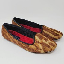 Ralph Lauren Womens Ballet Flats Size 5 Brown Calf Hair Opera Loafers Shoes - £20.98 GBP