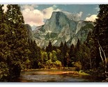 Half Dome and Merced River Yosemite National Park CA UNP Chrome Postcard... - $1.93