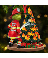 Funny Green Firefighter Ornament - Personalized Gifts For Firefighter - $723.05 MXN