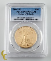 2001-W Gold American Eagle 1 OZ Ausgewählten Von PCGS PR69DCAM PCGS Fehl... - £3,575.00 GBP