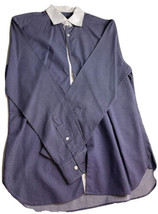 John Varvatos Lux Men Shirt Long Sleeve Lightweight Button Up Purple 15.5 M - $19.77