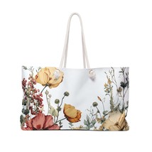 Personalised/Non-Personalised Weekender Bag, Floral, Weekender Bag, Beach Bag, B - £38.45 GBP