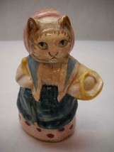 Beatrix Potter Figurines F Warne Beswick England Cousin Ribby Cat Basket Dress 1 - £27.35 GBP