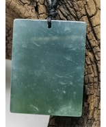 Icy Bluish Green Jadeite Jade Snowflake Cotton Peace &amp; Calm Pendant - $400.00
