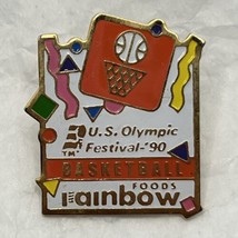 1990 US Olympics Festival Rainbow Foods Minnesota Basketball Lapel Hat Pin - £4.59 GBP