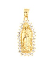 Our lady of guadalupe Unisex Charm 14kt Yellow Gold 391392 - £439.57 GBP