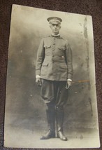 1918 REAL PHOTO POSTCARD CAPTAIN AF WRIGHT Fort Oglethorp GA SOLDIER - £7.77 GBP