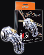 &#39;the Curve 3 3/4&quot; Curved Cock Cage &amp; Lock Set - Clear - $136.79