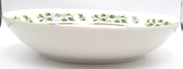 Royal Limited Holly Holiday Vegetable Bowl 10 1/2&quot; Oval Christmas Decor - £13.39 GBP