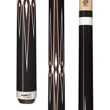 HXT4 Black w/Zebrawood &amp; White Graphic PureX Technology Pool Cue 12.75 mm - £190.15 GBP