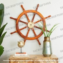 36&quot; Wooden Ship wheel, Wall Hanging, Christmas Decor, Wall Decor, Home Decor - £126.57 GBP