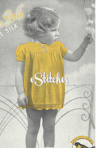 1930s Girls Dress with Lacy Accents &amp; Knickers pattern - Knit pattern (PDF 0224) - £2.98 GBP
