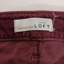 Ann Taylor LOFT Curvy Skinny Women's Red Corduroy Mid-Rise Pants Size 4 (27×30) image 4