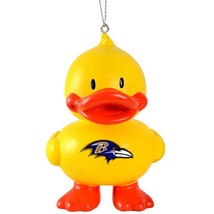 NFL Baltimore Ravens Team Logo Yellow DUCK Ornament - £18.49 GBP