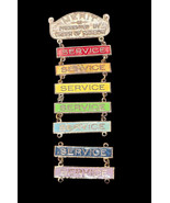 VTG 70s-80s Rainbow Girls Attendance Service Pin Masonic IORG Merit Awar... - $55.58 CAD