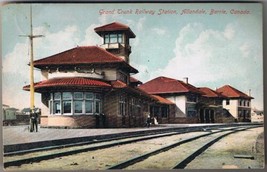 Postcard Grand Trunk Railway Station Allandale Barrie Ontario - £11.47 GBP