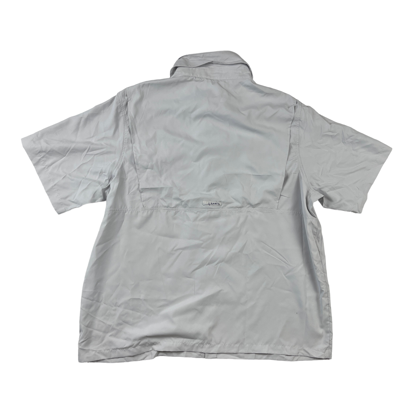 Habit Men Micro Chip Grey Fishing Vented Crayfish Creek River Shirt Vented 2XL