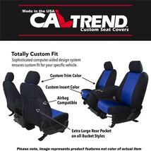 Front Buckets Seats 2008-2022 Toyota Sequoia CalTrend DuraPlus Seat Covers Black image 2