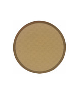 8 ft. Round Beige &amp; Brown Plain Indoor &amp; Outdoor Area Rug - $245.11