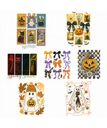 Spooky Season PNG Bundle, Coquette Bow, Halloween Stamp PNG, Ghost Pumpk... - $2.50