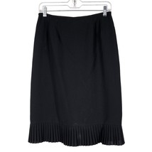 Le Suit Separates Skirt 6 Womens Black Pleated Ruffle Career Casual Knee Length - £15.57 GBP