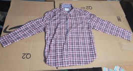 Construct Con. Men&#39;s Red Slim-Fit Stretch Dress Shirt Size XXL  Checked ... - $14.85