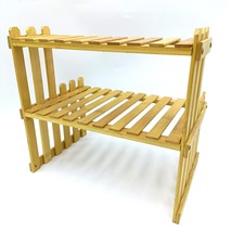 Seanlendery Flower-stands 2 Tier Bamboo Tabletop Plant Stand for Indoor ... - $25.99