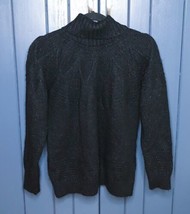 Maurices Black Marbled Turtleneck Sweater Size Large - £5.67 GBP