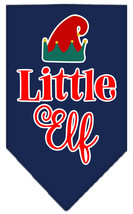 Little Elf Screen Print Bandana Navy Blue Small - £9.23 GBP