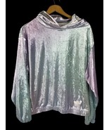 Nike Hoodie Sweatshirt Iridescent Velour Colorful Rainbow Femme Womens S... - $55.74
