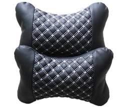 2 x Car Neck Pillow Van Lorry Seat Black Headrest Back Head Support Cush... - $12.87
