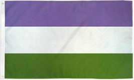 Genderqueer Flag 3x5 ft Non-binary Gender Pride Lavender Green Identity Sex GQ - £11.95 GBP