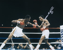 Sugar Ray Leonard Signed 16x20 Boxing Swing Photo BAS ITP - $87.28