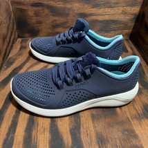 Crocs LiteRide Pacer Navy Blue Teal Comfort Sneaker Women’s Size 5W - $24.01