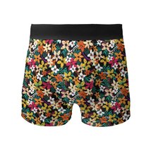 Mondxflaur Colors Flowers Boxer Briefs for Men Poylester Stretch Men&#39;s Underwear - £11.98 GBP