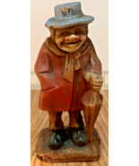 Vintage 1940-50’s Old Man, Overcoat Umbrella Figurine, Resin, [e-03] - $183.98 MXN