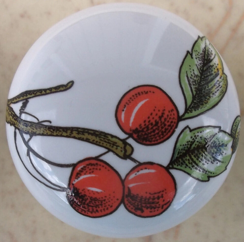 Cabinet Knobs Knob cherries #4 cherrys fruit - $4.95