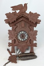 ANTIQUE vintage cuckoo clock GERMANY Black Forest weights OLD 1970&#39;s REGULA - £93.86 GBP