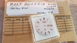 VTG 70&#39;s Seiko Men&#39;s Watch Dial Dark Silver w/ Gold markers &amp; window 8223-821L - £30.01 GBP