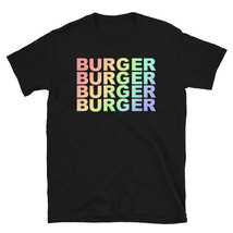 Beer Retro Light Rainbow Burger lovers Gift Idea T-shirt - £15.84 GBP