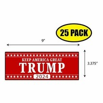 25 Pack 3.375&quot;x9&quot; Trump Kag 2024 Sticker Decal Humor Funny Gift Trump BS0151 - £18.20 GBP