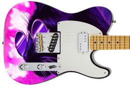 Guitar Skin Axe Wrap Re-skin One Cool Kitty Pink Purple 1048 - $45.49