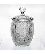 RTG Bohemia Crystal Queens Lace Cut Biscuit or Cookie Jar, Vintage Canis... - £70.99 GBP