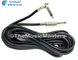 15ft 1/4&quot; Right Angle Instrument Guitar Bass Amp Keyboard Audio Cable Co... - £9.98 GBP