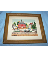 Vintage Framed Williamsburg Restored Art Work-N.T. Aikens-14 by 12 - $25.00
