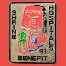 1991 Shrine Hospitals Benefit Fez Charity Lapel Hat Pin Shriners Parade - £10.93 GBP