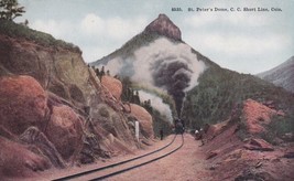 Vintage Postcard St. Peter&#39;s Dome Short Line Train Colorado HHT Co 8535 - £11.17 GBP